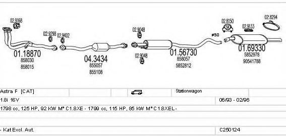 MTS C250124005238 Exhaust System